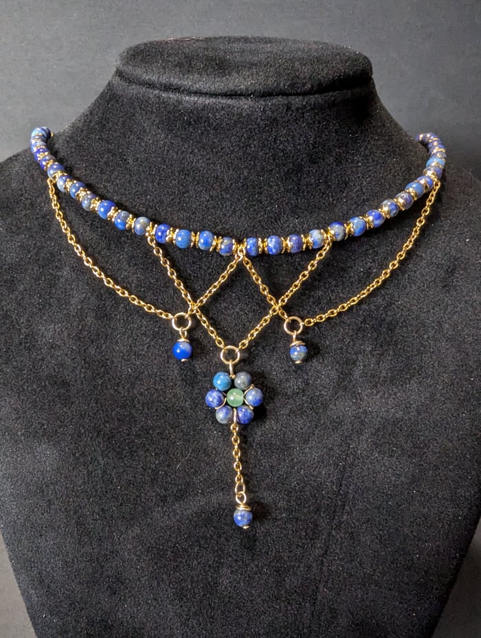 Blue Chandelier Necklace image